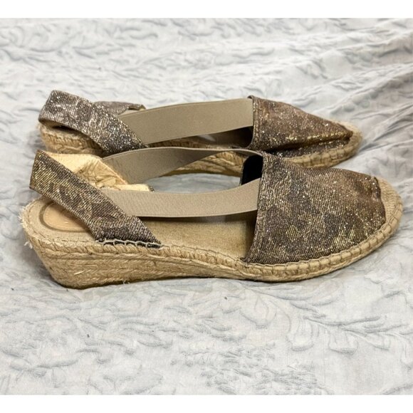 Vidarreta glitter slingback heel Espadrille Sandals 41 - Picture 1 of 8